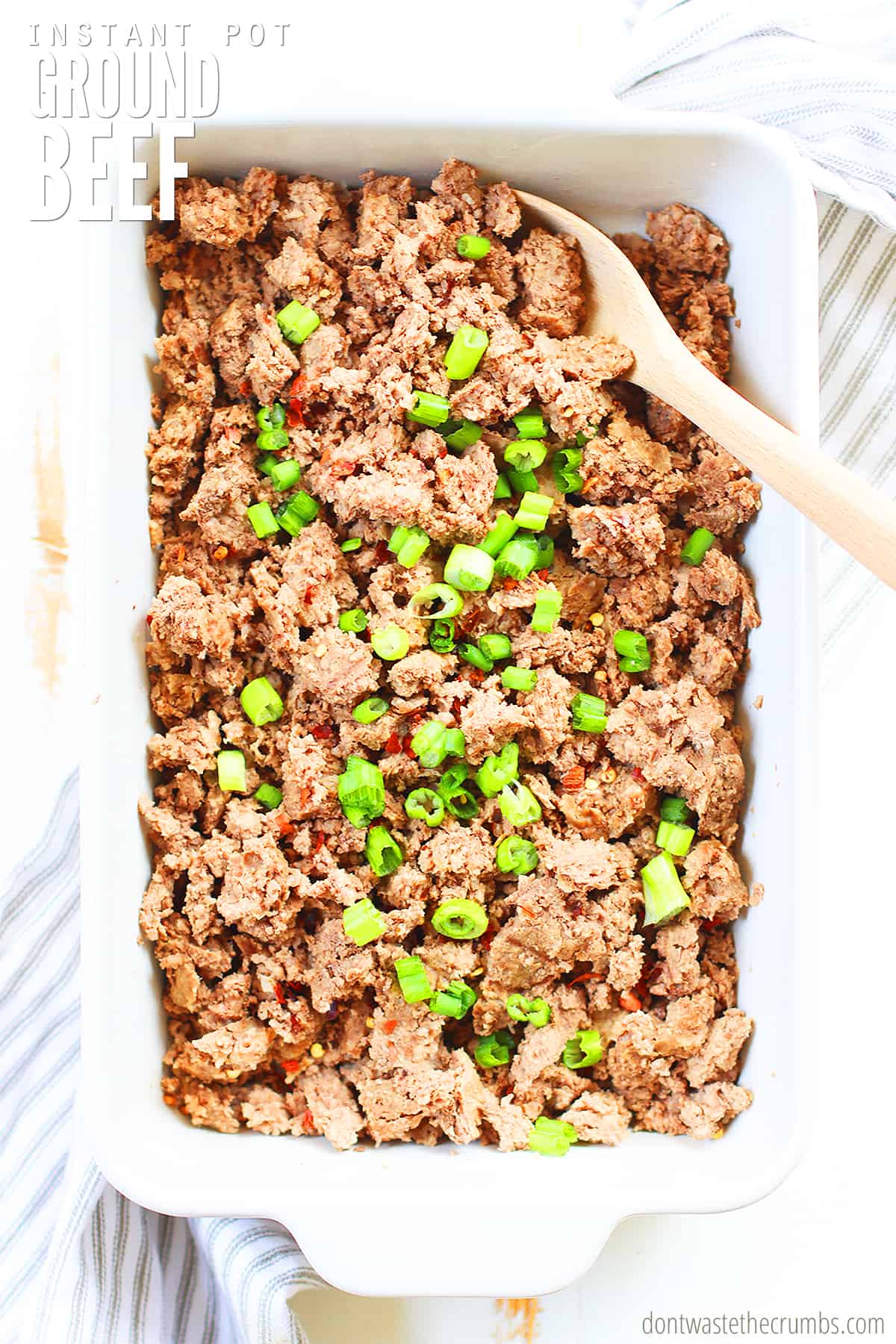 Got frozen ground beef? Easily cook ground beef perfectly in the Instant Pot for all of your favorite ground beef recipes on your meal plan. 